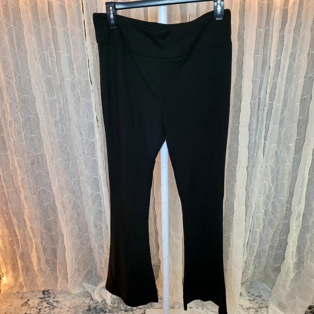 Luxe Leggings By Juliarose Black Flared Bell Bottom Butter Soft Stretchy Yoga